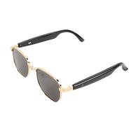 Smart Glasses with AI Translator, Bluetooth Multifunctional Real Time Translation Smart Sunglasses Support for Meeting Travel Studying, Unisex (Gold)