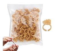 Smart Glue Cup Rings - Adjustable Eyelash Extension Holder 100pcs | Glue Rings for Eyelash Extension Supplies, Ink or Lipstick Storage Organizer