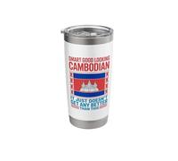Smart Good Looking Country Cambodia Flag Roots Cambodian Stainless Steel Insulated Tumbler