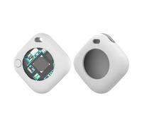 Smart GPS Tracker Works With for A-pple Find My APP Pet Kids Luggage Key Tracking Global Accurate Positioning Bluetooth-compatible Tag Tracker (white + white protective case)