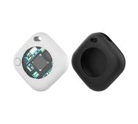 Smart GPS Tracker Works With for A-pple Find My APP Pet Kids Luggage Key Tracking Global Accurate Positioning Bluetooth-compatible Tag Tracker (white + black protective case)