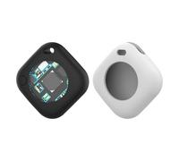 Smart GPS Tracker Works With for A-pple Find My APP Pet Kids Luggage Key Tracking Global Accurate Positioning Bluetooth-compatible Tag Tracker (black + white protective case)