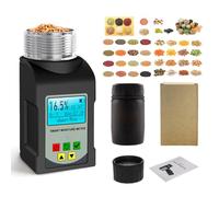 Smart Grain Moisture Tester for 25 Grains, Portable Grain Moisture Meter with Digital Display Voice Broadcast Data Hold, Moisture Temperature Analyzer Tester for Corn Wheat Coffee Bean Rice Crop
