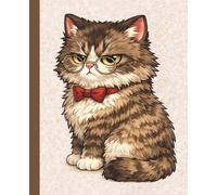 Smart Grumpy Cat Journal: A Witty Lined Composition Notebook for Intellectuals, Students, Teachers, and Book Lovers, Featuring a Sassy Cat with Glasses & Bow Tie