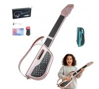 Smart Guitar - Stringless Smart Guitar with Strap,Foldable Travel Backing Guitarra,Electric Guita-r for Kids Ages 3-5,Toy G-uitar Musical Instruments for Boys Girls Teens Adults Beginners