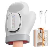 Smart Hand Massager with Heat Compression Relief for Arthritis & Carpal Tunnel Relief, Cordless Portable Therapy Glove, Electric Shiatsu Wrist/Finger/Palm Massager (Hand Massager for EU)