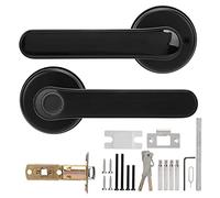 Smart Handle Lock Biometric Fingerprint Password Key Electronic Door Lock with Four Unlocking Methods for Home Apartment Villa Zinc Alloy S6 Model