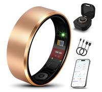 Smart Health Ring 2.0 for Women Men, Slim Scratch & Fingerprint Resistant Design,Efficient Chip Fitness Tracker, Monitors Heart, Blood Oxygen & Pressure, Sleep, Steps, Waterproof, iOS & Android, RG 8