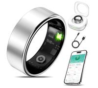 Smart Health Ring for Women Men Fitness Tracker with Heart Rate, Blood Oxygen, Blood Pressure, Sleep Monitoring, Step Counting, IP68 Waterproof for iPhone and Android, No Subscription Fee, Silver 11