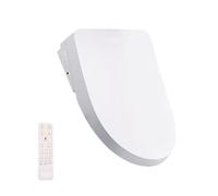 Smart Heated Bidet Toilet Seat with Remote Warm Air Dryer Water Wind Temperature Adjustable