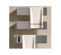 Smart Heated Towel Rack Wall Mounted, Towel Drying Rack Constant Temperature,Electric for Bathroom,A Gray 3,Hard wired