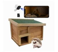 Smart Hedgehog House with HD Camera - Garden Wildlife Nest Box with Night Vision, Motion Detection & App Streaming - Weatherproof Design & 6m Cable for Continuous Power - UK Hedgehog Shelter