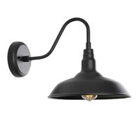 Smart Home,20 Inch Vintage Black Gooseneck Outdoor Wall Sconce - Waterproof Farmhouse Barn Light for Porch Patio Garage & Exterior Lighting - Retro Wa