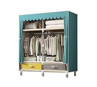 Smart Home,Fabric Canvas Cupboard Three Layers with Partition, Open Wardrobe Hanging Area, Storage Cubic Drawer - Storage Cupboard