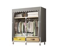 Smart Home,Fabric Canvas Cupboard Three Layers with Partition, Open Wardrobe Hanging Area, Storage Cubic Drawer - Storage Cupboard