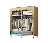 Smart Home,Fabric Canvas Cupboard Three Layers with Partition, Open Wardrobe Hanging Area, Storage Cubic Drawer - Storage Cupboard
