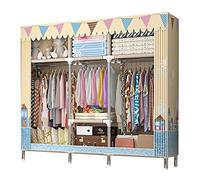 Smart Home,Fabric Clothes Closet Storage Organizer for Bedroom - Wardrobe Portable Canvas Shelves, Fabric Wardrobes