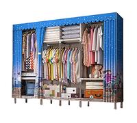 Smart Home,Fabric Clothes Closet Storage Organizer for Bedroom - Wardrobe Portable Canvas Shelves, Fabric Wardrobes