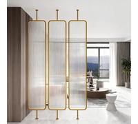 Smart Home Gadgets,Modern Room Divider Post with Tempered Glass,Entrance Hall Partition Screen,Stainless Steel Privacy Screens Room Partition Post for Bedr