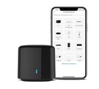 Smart Home Remote Control for mini WiFi IR Blaster Compatible with Google Assistant Smart Phone App Black 5cm