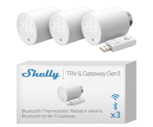 Smart Home Shelly Plug & Play ``3x Blu TRV & Blu Gat NEW