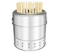 Smart Home,Stainless Steel Charcoal BBQ Stove - Barrel Smoker Hanging Grill with 28 Skewers, Portable 360° Roasting Oven for Smokeless Barbecue