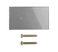 Smart Home Touch Switch WiFi Enabled for Tuya App Use, Stylish Glass Panel for Easy Control (2 Gang)