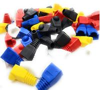 Smart Homes RJ45 Ethernet network cable boot cap end plug connector 100pcs pack (Yellow)