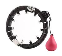 Smart Hula Hoop, 2 in 1 Abdomen Fitness Massage with Counting, Magnetic Therapy Weighted Hula Ring for Thin Waist Exercise Weight Loss/Black/S