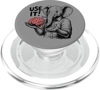 Smart Humor Elephant Sarcastic Brain Quote PopSockets PopGrip for MagSafe