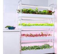 Smart Hydroponics Growing System with 120 Holes Automated LED Grow Lights for Indoor Tower Soilless Multilayer Vegetable Farming Perfect for Home and Urban ing