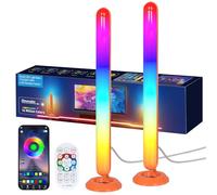 Smart ICRGB LED Lights Bars, Borllyem TV Backlight with Double Light Beads, App Control, RF Remote, Music Syncing and 47Modes for Gaming, Room Decoration