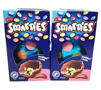 Smart-ies Milk Chocolate Easter Egg Small Hollow Chocolate Egg with Mini Smarties Inside for Birthday Mother's day Festive Celebration (Pack of 2)
