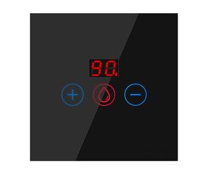 Smart Immersion Heater Timer Switch, 20A WIFI Smart Water Heater Timer Switch, Smart Wall Touch Boiler Switch, for Smart Life, Light Timer Switch, Power Monitor-black