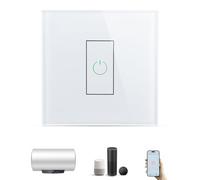 Smart Immersion Heater Timer Switch, 40A 8000W WiFi Water Heater Switch, 2.4Ghz WiFi Touch Switch with Timer & LED Indicator Light, Compatible with Alexa, Smart Life, Google Assistant