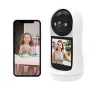 Smart Indoor Security Camera with Two-Way Video Call, One-Touch Call Button, Home Monitor for Elderly & Baby Care