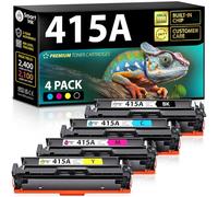 Smart Ink 415A 415 Toner Compatible with Chip for HP 415A 415A (Black, Cyan, Magenta, Yellow) Replacement for LaserJet Pro MFP M479fdw M479fdn M479fdw M454dw M454dn (W2030A W2031A W2032A W20333) A)