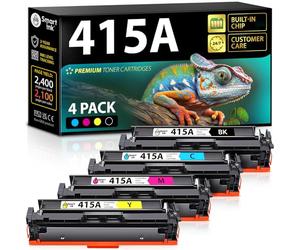 Smart Ink 415A 415 Toner Compatible with Chip for HP 415A 415A (Black, Cyan, Magenta, Yellow) Replacement for LaserJet Pro MFP M479fdw M479fdn M479fdw M454dw M454dn (W2030A W2031A W2032A W20333) A)