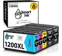 Smart Ink Compatible Ink Cartridge Replacement for Canon PGI 1200 PGI-1200 XL (BK/C/M/Y 5 Pack Combo) for Maxify MB2320 MB2020 MB2720 MB2120