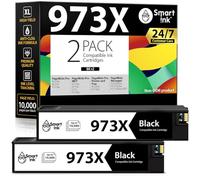 Smart Ink Compatible Ink Cartridges Replacement for HP 973X 973 973XL (2 Black Combo Pack) to use with HP PageWide Pro 477dw 577dw 452dw 477dn 452dn 577z 552dw P55250dw Printer