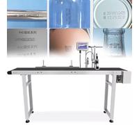 Smart Inkjet Printer for Barcode & Label Printing, Electric Conveyor Belt Small Assembly Line, Efficient Coding Machine, Versatile Industrial Use, High-Speed Operation