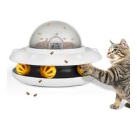 Smart Interactive Cat Feeder 2-in-1 Slow Feeder & Track Ball Toy with Bell Puzzle & Snack Dispenser Promotes Healthy Eating & Mental Stimulation for Cats Indoor