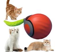 Smart Interactive Cat To/y with 2 Modes,Speedy Tail C/at To/y,Cat Interactive To/ys for Ca/ts,Automatic Moving Ca/t To/y Ball with T/ail,Smart Interactive Pet To/y Ball,with Replacement Tail(#Orange)