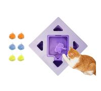 Smart Interactive Cat Toy - Automatic Rotating Teaser Box with Replaceable Feathers, Self-Play Enrichment Toy for Indoor Kittens & Cats, USB Rechargeable Motorized Fun (D)