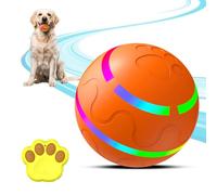 Smart Interactive Dog Ball, Remote Control Interactive Dog Toys, Automatic Moving, Safe Material Jumping Ball for Dogs, Rechargeable Vibrating Bouncing Toys for Medium Large Dogs, Pets - Orange