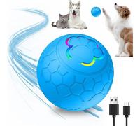 Smart Interactive Dog Toys Ball, 2025 New Auto Moving Bouncing Rotating Ball, Washable Durable Electronic Dog Toy, Rechargeable Smart Automatic Rolling Ball Toys for All Cats Dogs (Blue)