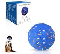 Smart Interactive Dog Toys【New E-TPU Material】 Automatic Moving, Crazy Bouncing and Rotating Interactive Dog Ball,IPX7 Waterproof Design,Pet Active Rolling Ball for Medium and Large Dogs (Blue)