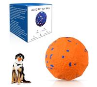 Smart Interactive Dog Toys【New E-TPU Material】 Automatic Moving, Crazy Bouncing and Rotating Interactive Dog Ball,IPX7 Waterproof Design,Pet Active Rolling Ball for Medium and Large Dogs (Orange)