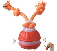 Smart Interactive Rechargeable Dog Ball - Automatic Motion Training Toy, Active Rolling Ball with Tail for Dogs, The Ultimate Chase Buddy Dog Toy for for Mental Stimulation & Energetic Pets (Orange)