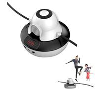 Smart Jump Rope Machine - Cordless, Remote Control Electronic Skipping Rope with 10 Speed Levels, LED Counter, Bluetooth Music & Colourful Lights for Kids & Adults, Home Gym Fitness (white)